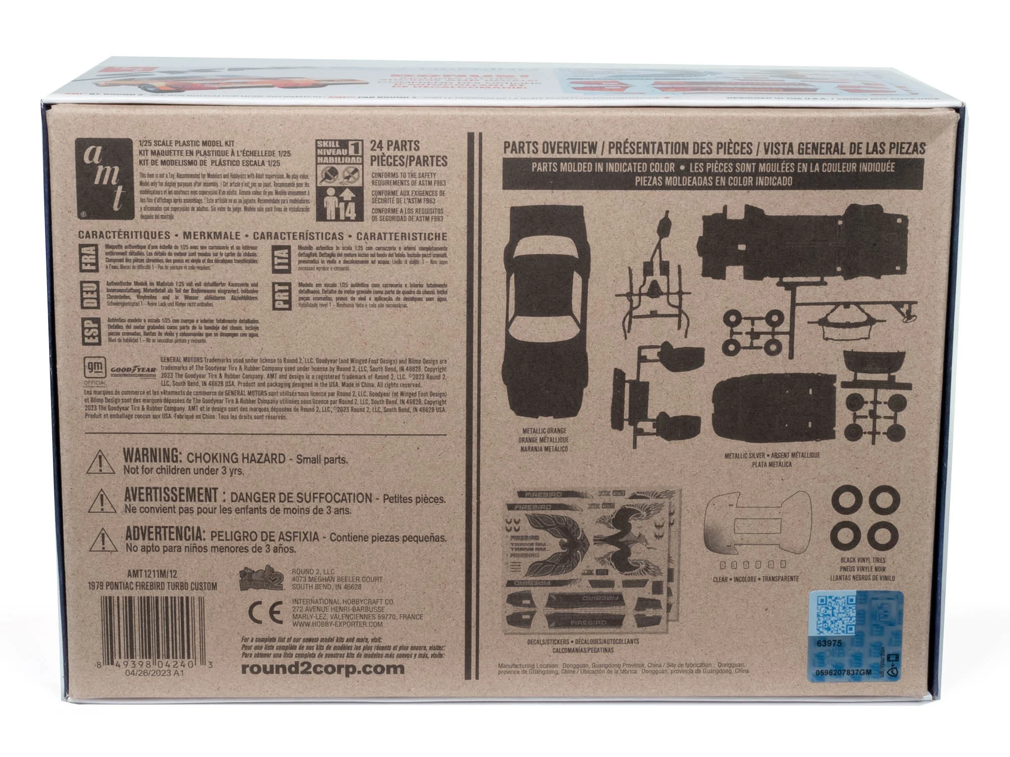 AMT 1979 Pontiac Firebird "Turbo Custom" (Snap) 1:25 Scale Model Kit - Image 4
