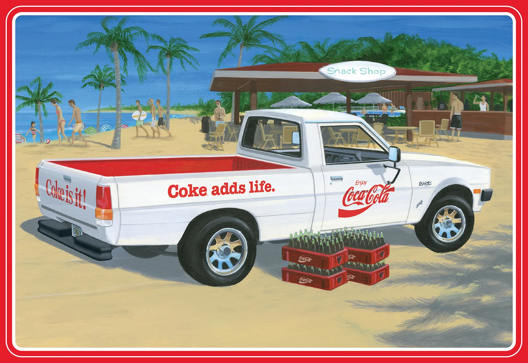 AMT 1980 Dodge Ram D-50 Pickup Coke 1:25 Scale Model Kit - Image 6
