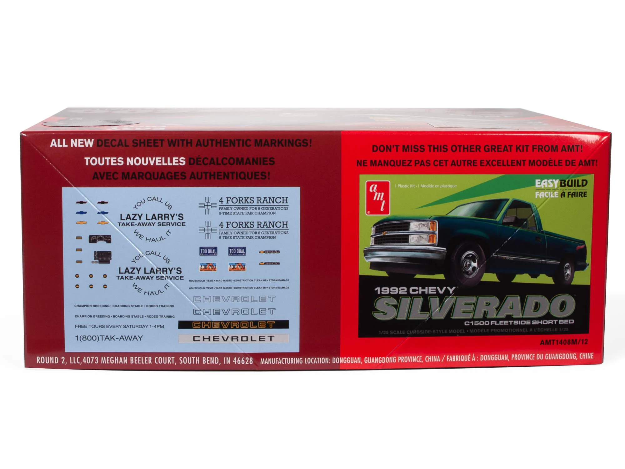AMT 1996 Chevrolet C-3500 Dually Pickup Easy Build 1:25 Scale Model Kit - Image 3