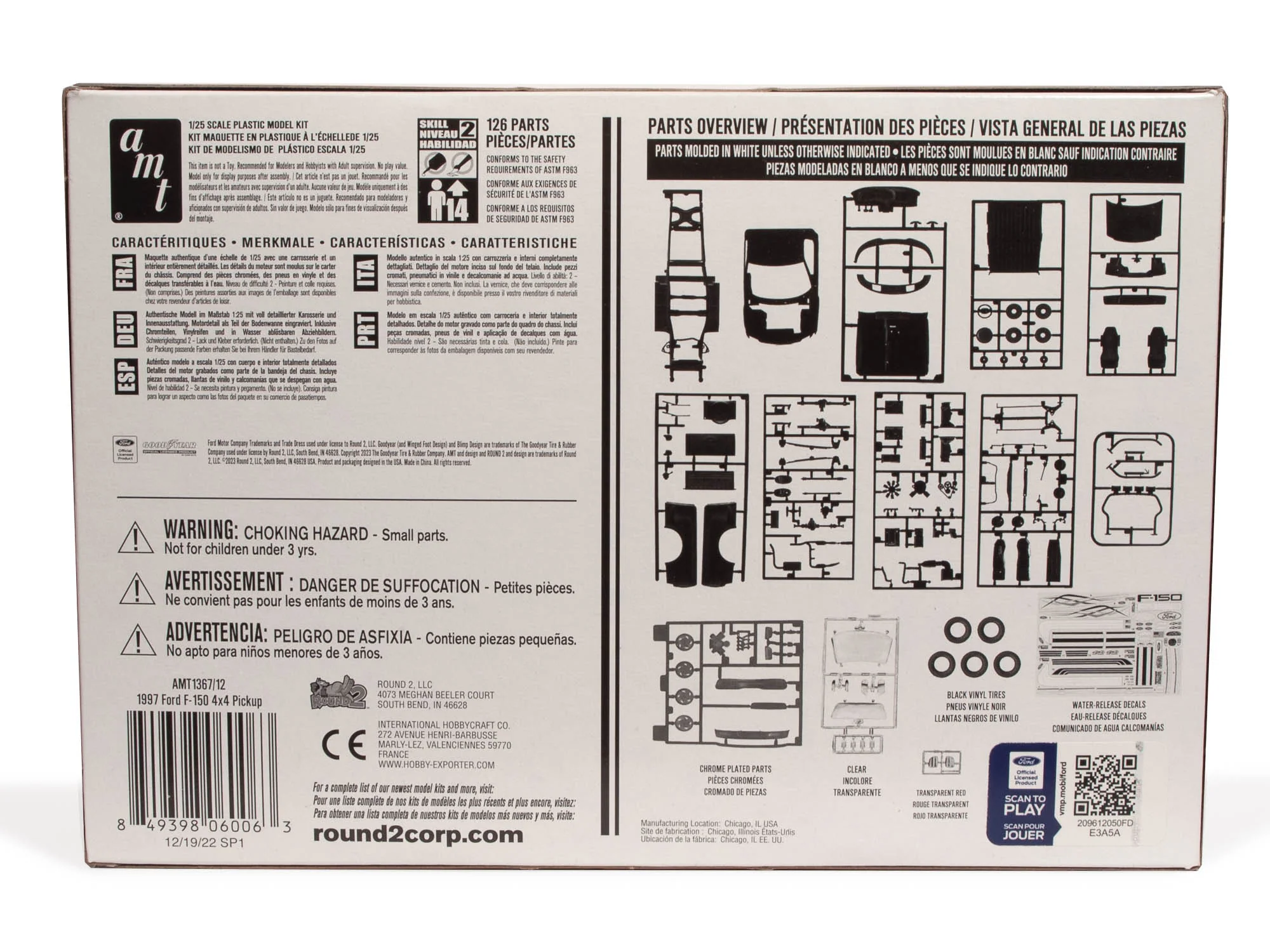 AMT 1997 Ford F-150 4x4 Pickup 1:25 Scale Model Kit - Image 4
