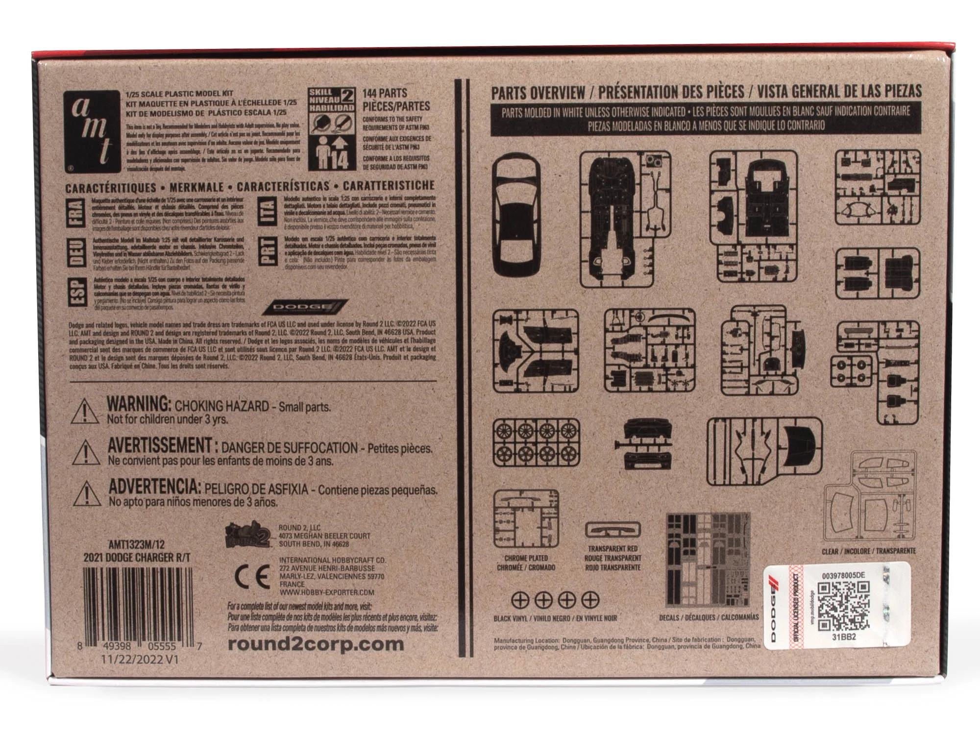 AMT 2021 Dodge Charger RT 1:25 Scale Model Kit - Image 4