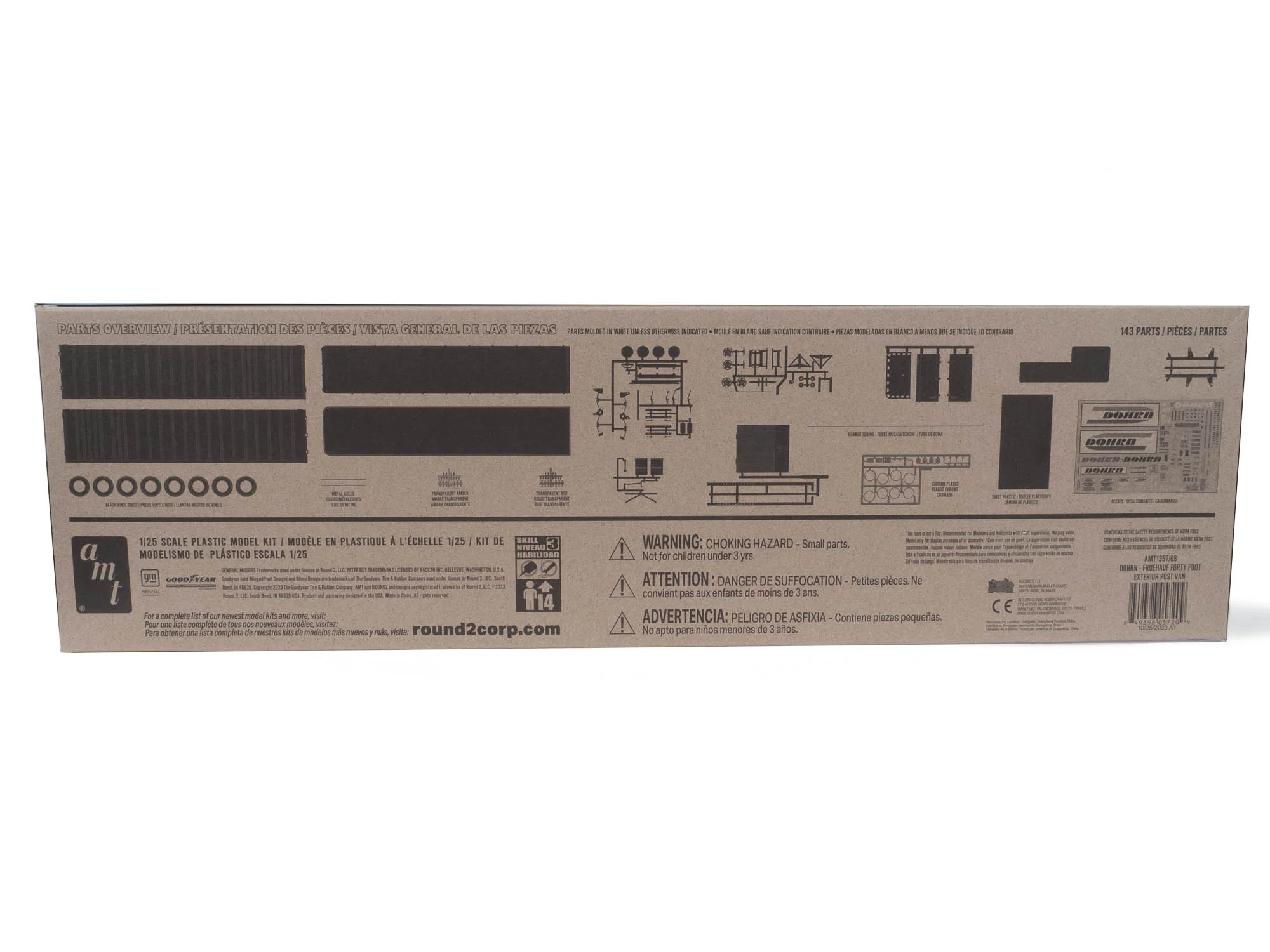 AMT 40' Fruehauf Exterior Post Trailer Dohrn 1:25 Scale Model Kit - Image 4