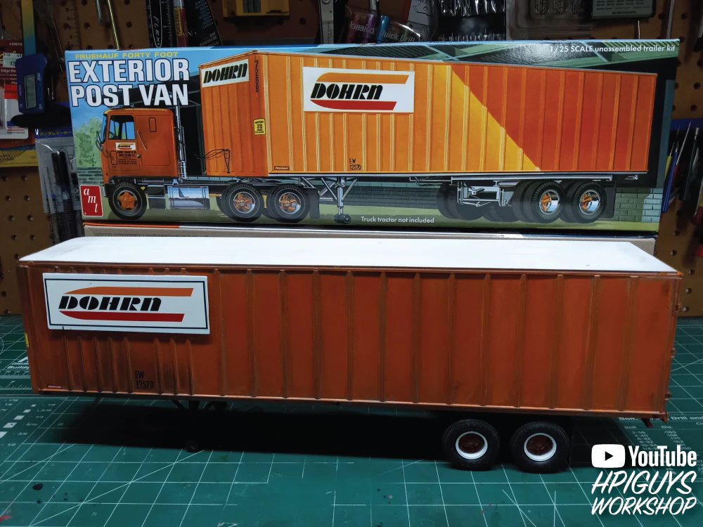 AMT 40' Fruehauf Exterior Post Trailer Dohrn 1:25 Scale Model Kit - Image 5
