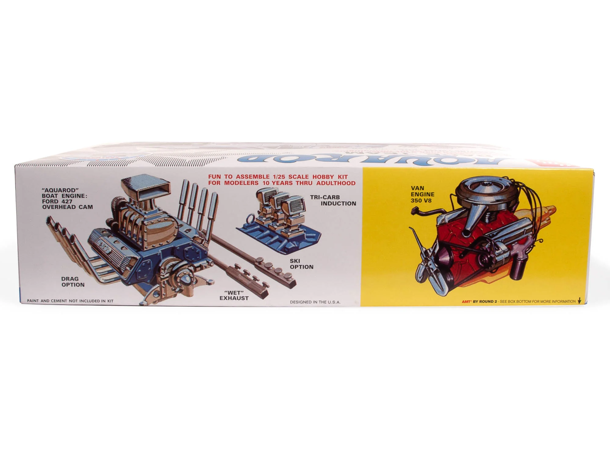 AMT Aqua Rod Race Team 1975 Chevy Van, Race Boat & Trailer 1:25 Scale Model Kit - Image 2