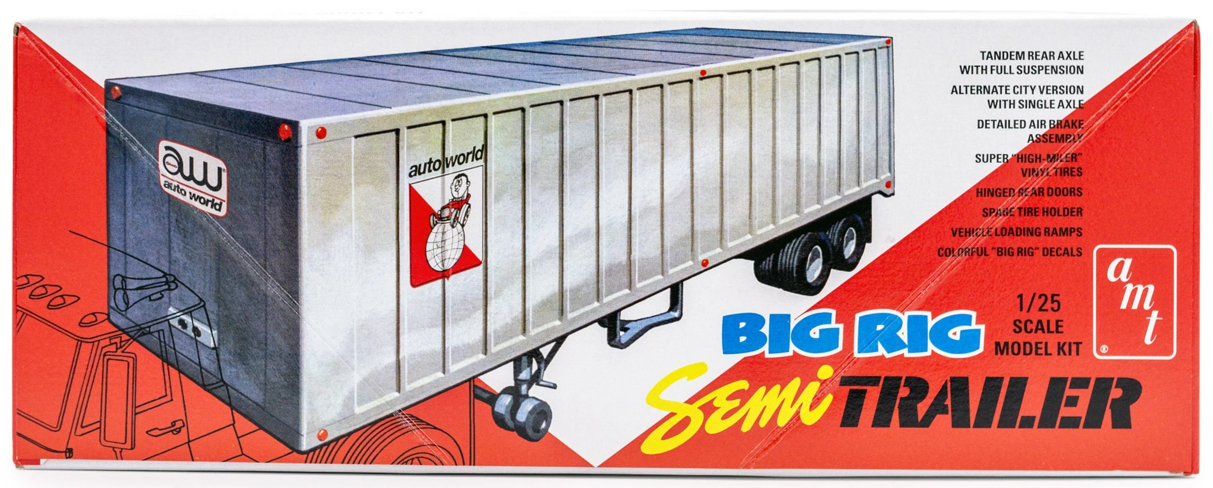 AMT Big Rig Semi Trailer 1:25 Scale Model Kit - Image 3