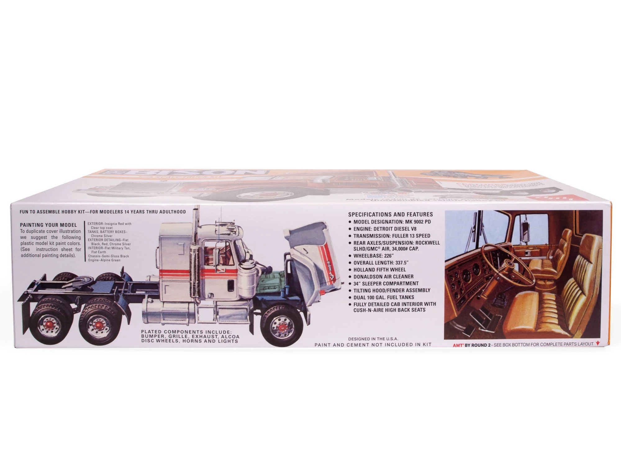 AMT Chevrolet Bison Conventional Tractor 1:25 Scale Model Kit - Image 3