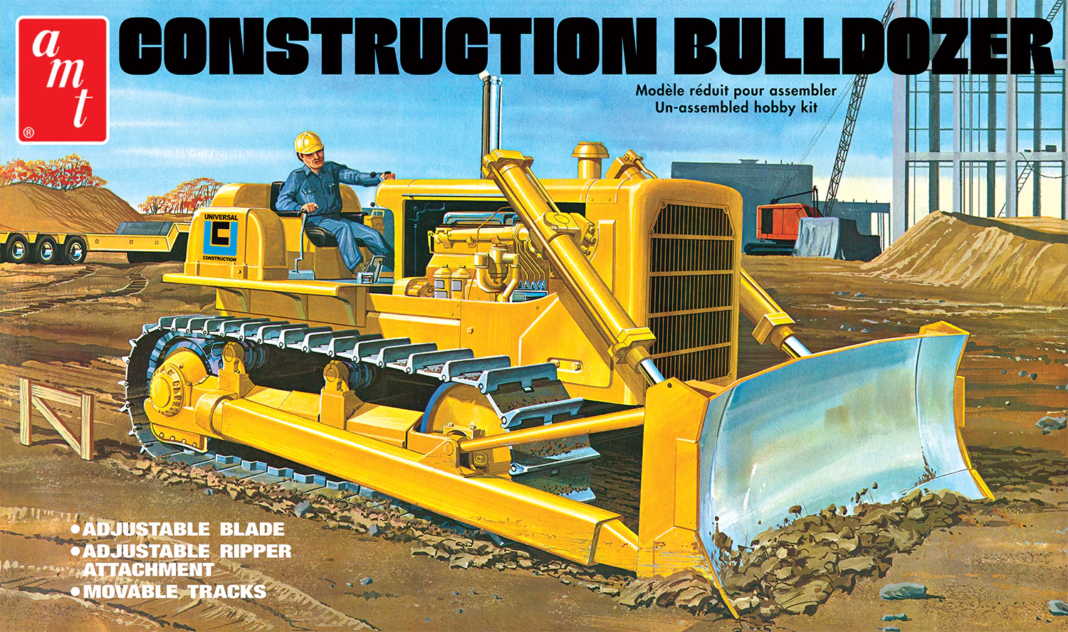 AMT Construction Bulldozer 1:25 Scale Model Kit - Image 5