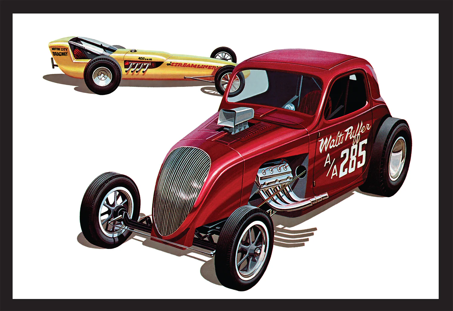 AMT Fiat Double Dragster 1:25 Scale Model Kit - Image 5