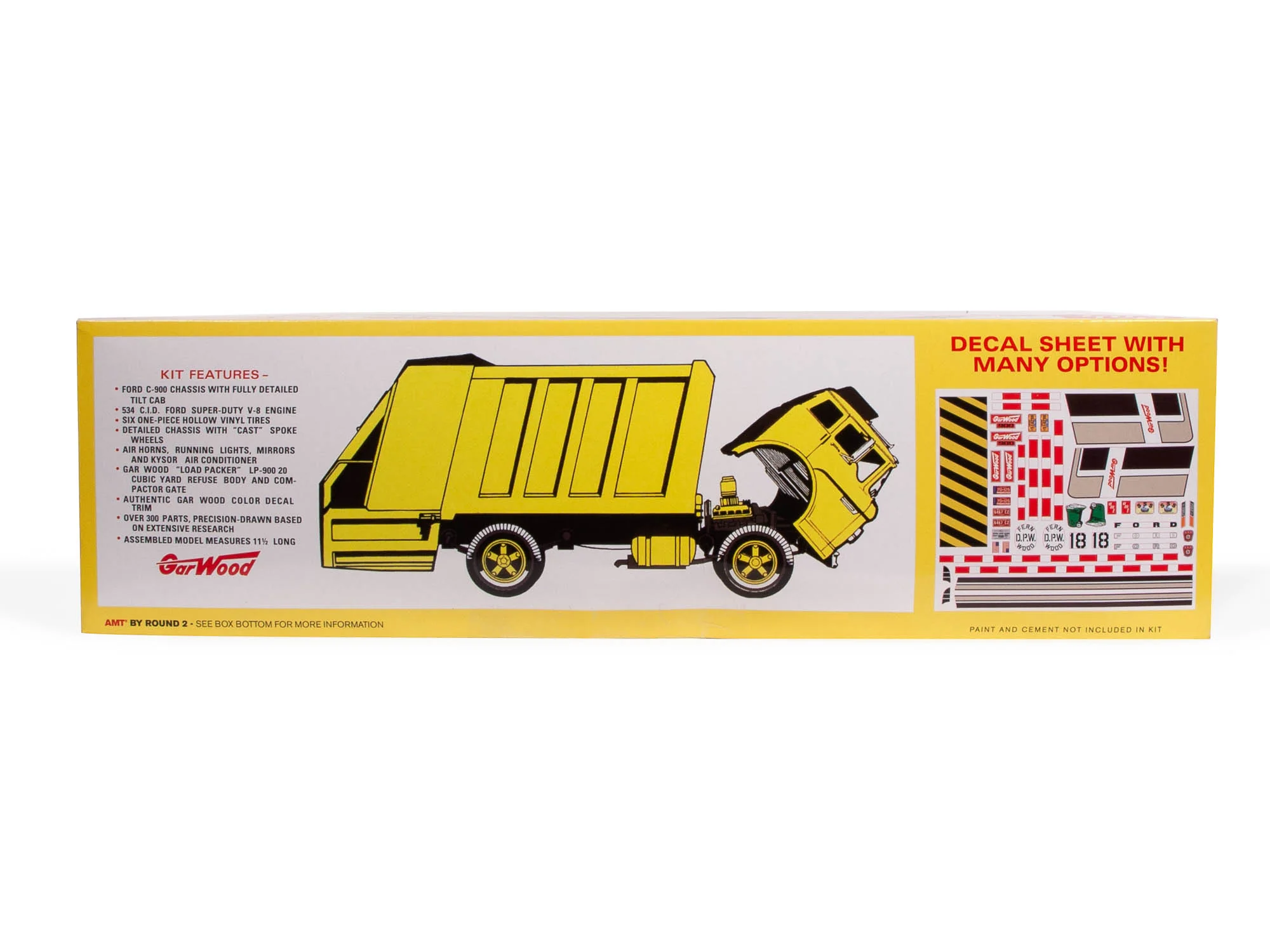 AMT Ford C-900 Gar Wood Load Packer Garbage Truck 1:25 Scale Model Kit - Image 2