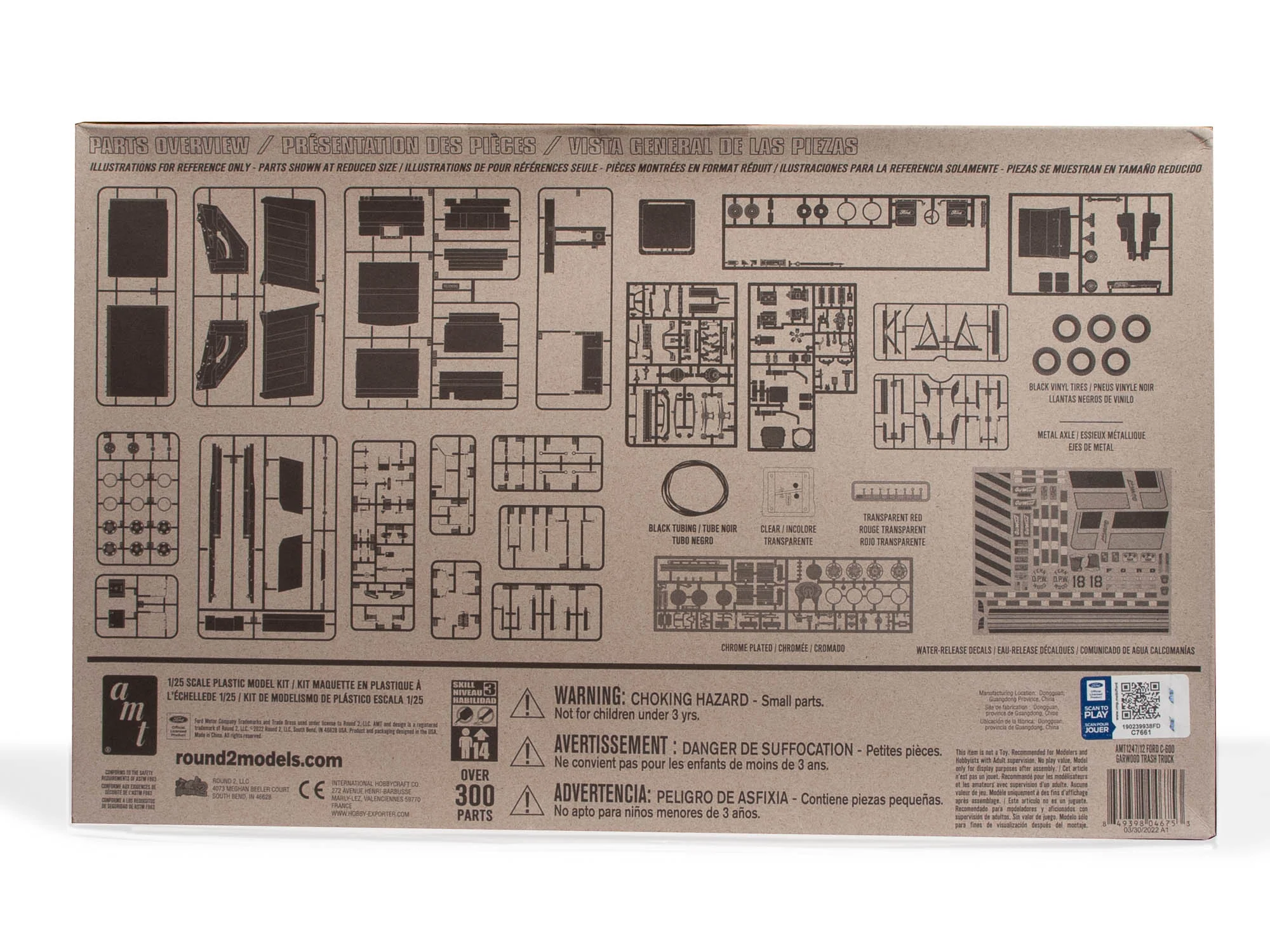 AMT Ford C-900 Gar Wood Load Packer Garbage Truck 1:25 Scale Model Kit - Image 4
