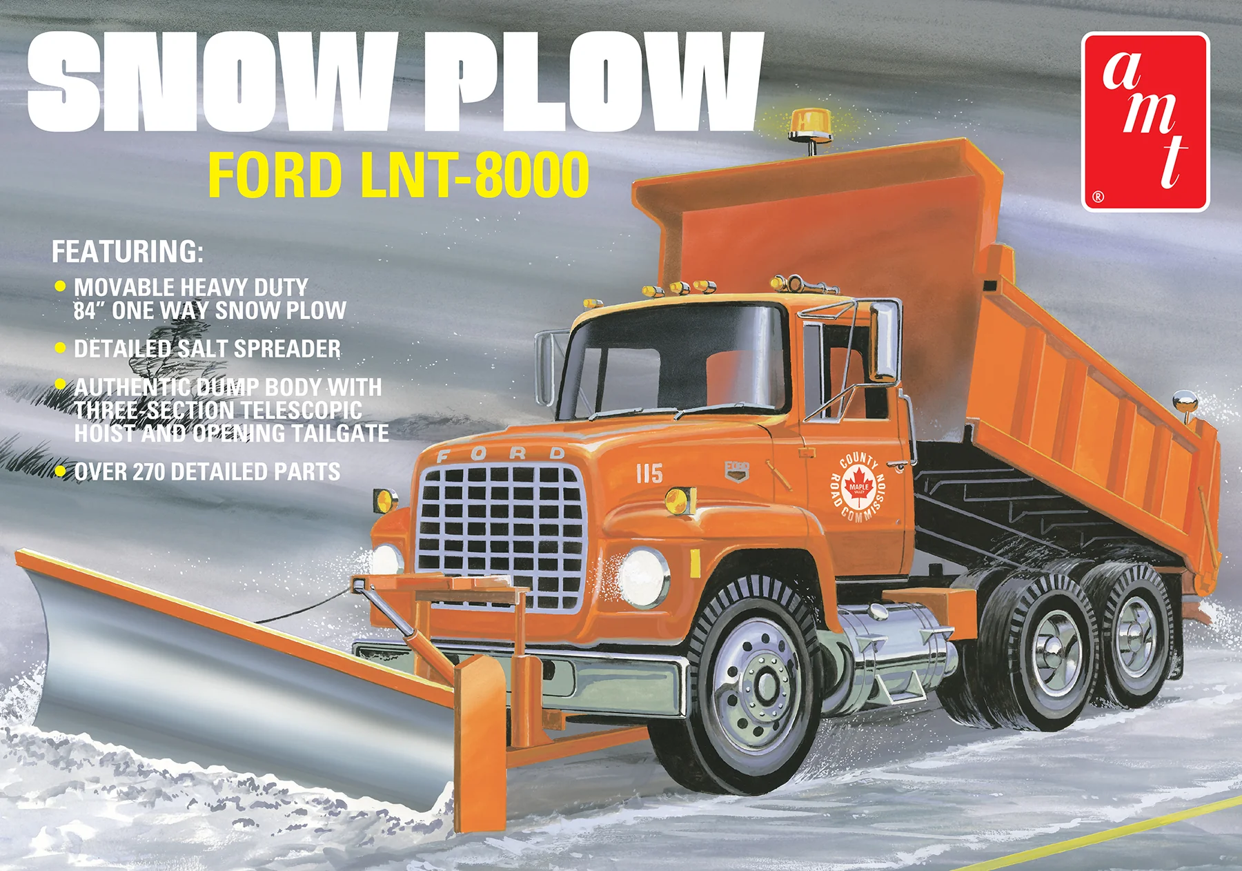 AMT Ford LNT-8000 Snow Plow 1:25 Scale Model Kit - Image 5