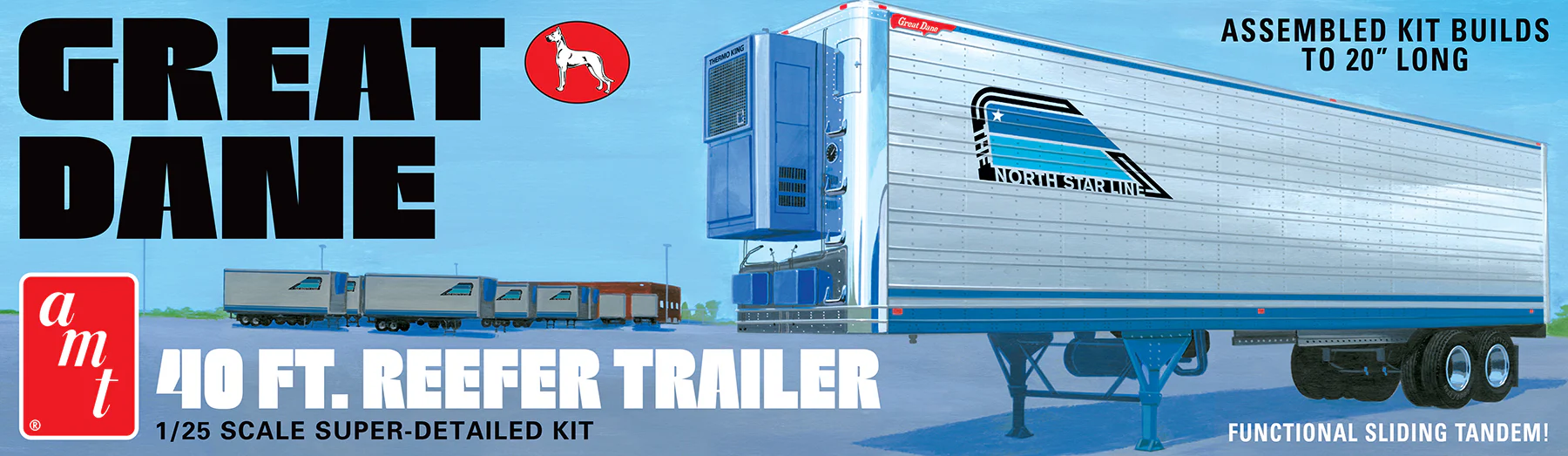 AMT Great Dane 40' Reefer Trailer 1:25 Scale Model Kit - Image 5