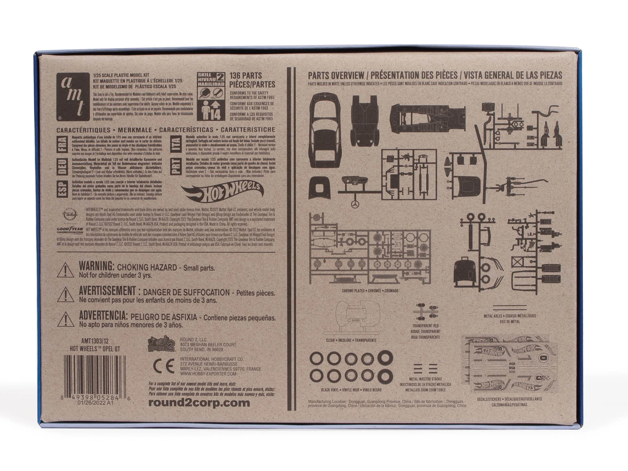 AMT Hot Wheels Buick Opel GT 1:25 Scale Model Kit - Image 4
