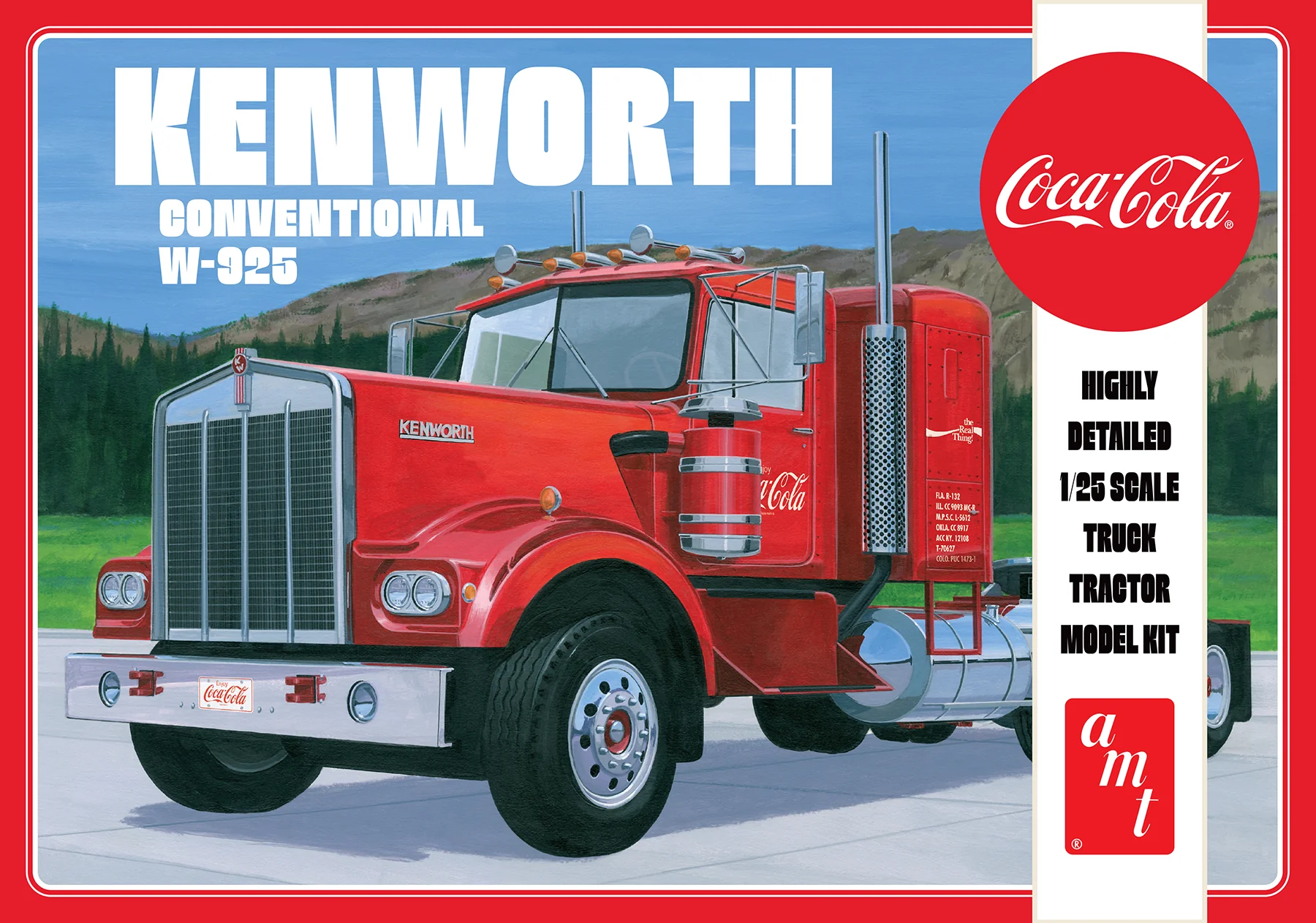 AMT Kenworth W-925 Tractor Coca-Cola 1:25 Scale Model Kit - Image 5