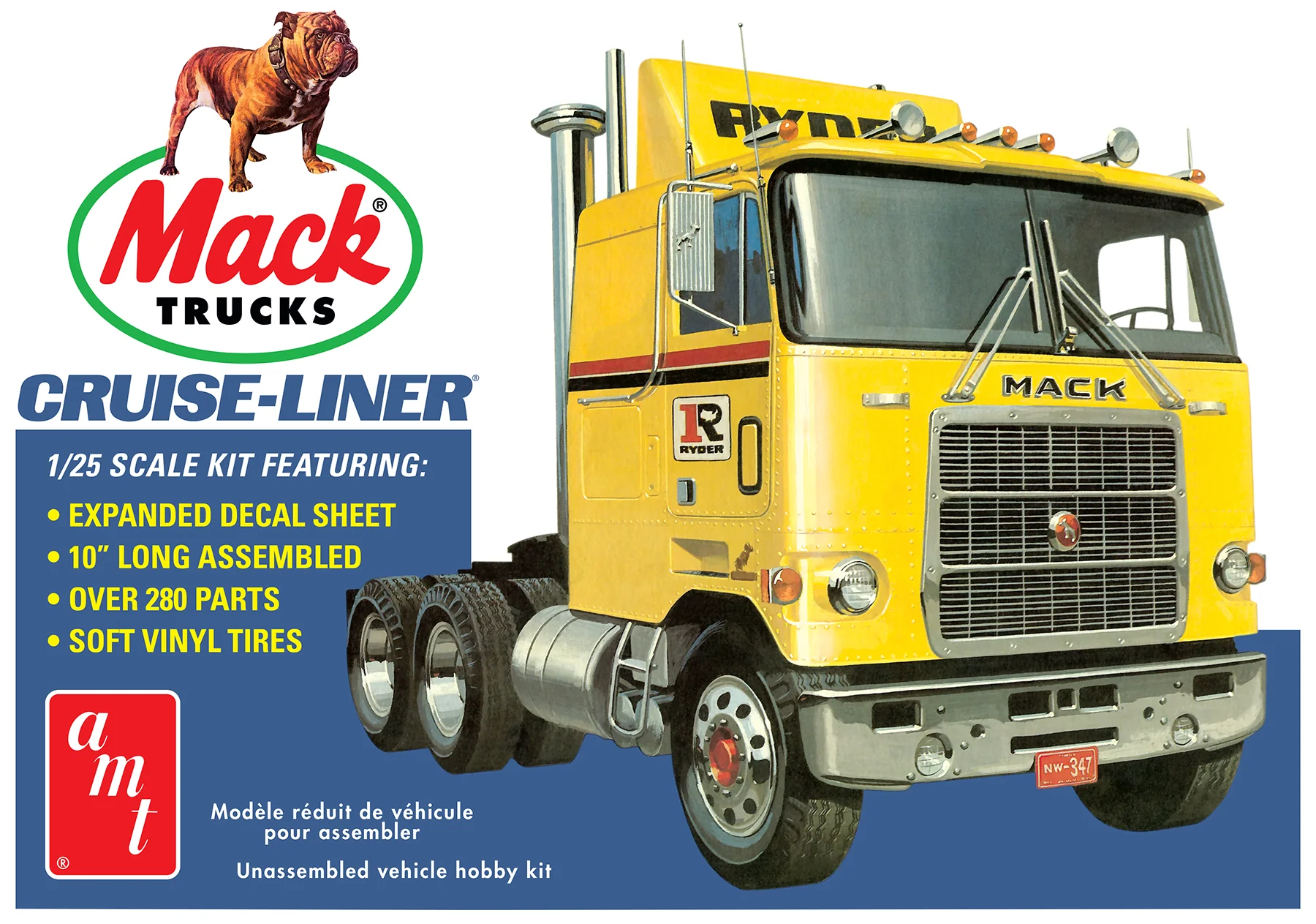 AMT Mack Cruise-Liner Semi Tractor 1:25 Scale Model Kit - Image 5