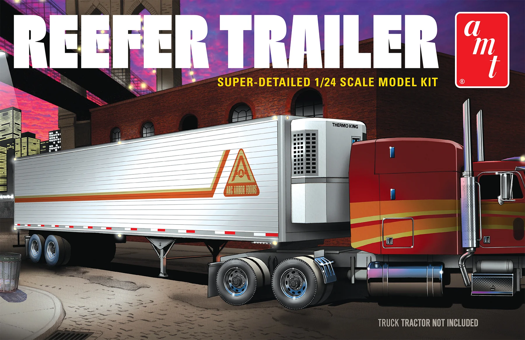 AMT Reefer Semi Trailer 1:24 Scale Model Kit - Image 7