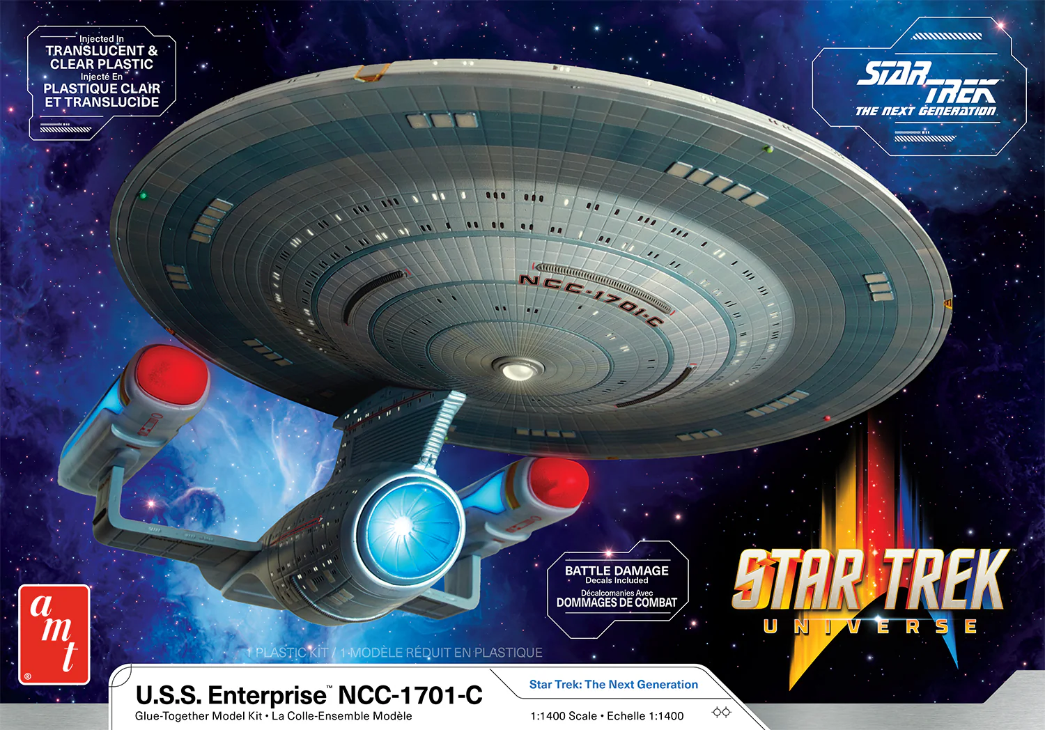 AMT Star Trek U.S.S. Enterprise NCC-1701-C 1:1400 Scale Model Kit - Image 5