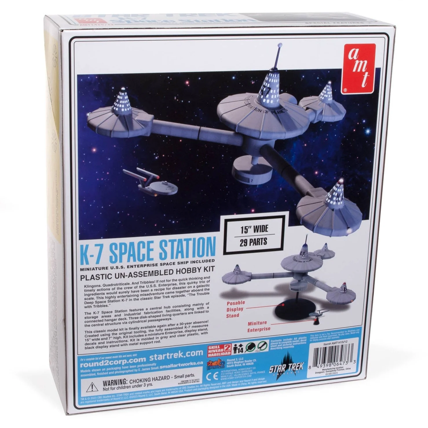 AMT Star Trek K-7 Space Station 1:7600 Scale Model Kit - Image 4