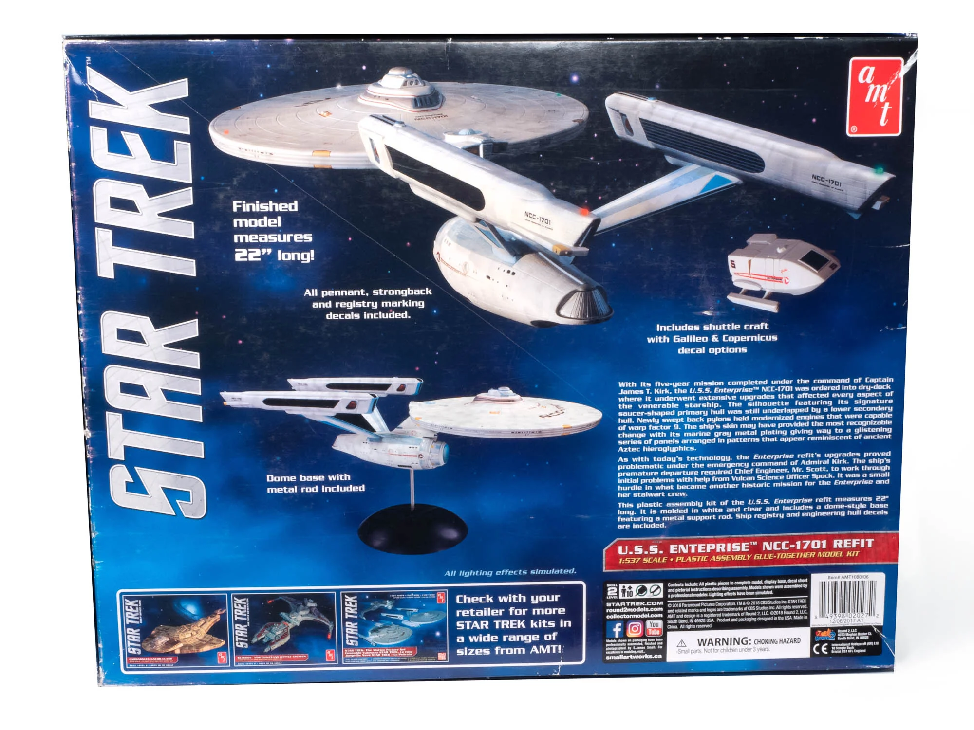 AMT Star Trek USS Enterprise NCC-1701 Refit 1:537 Scale Model Kit - Image 3