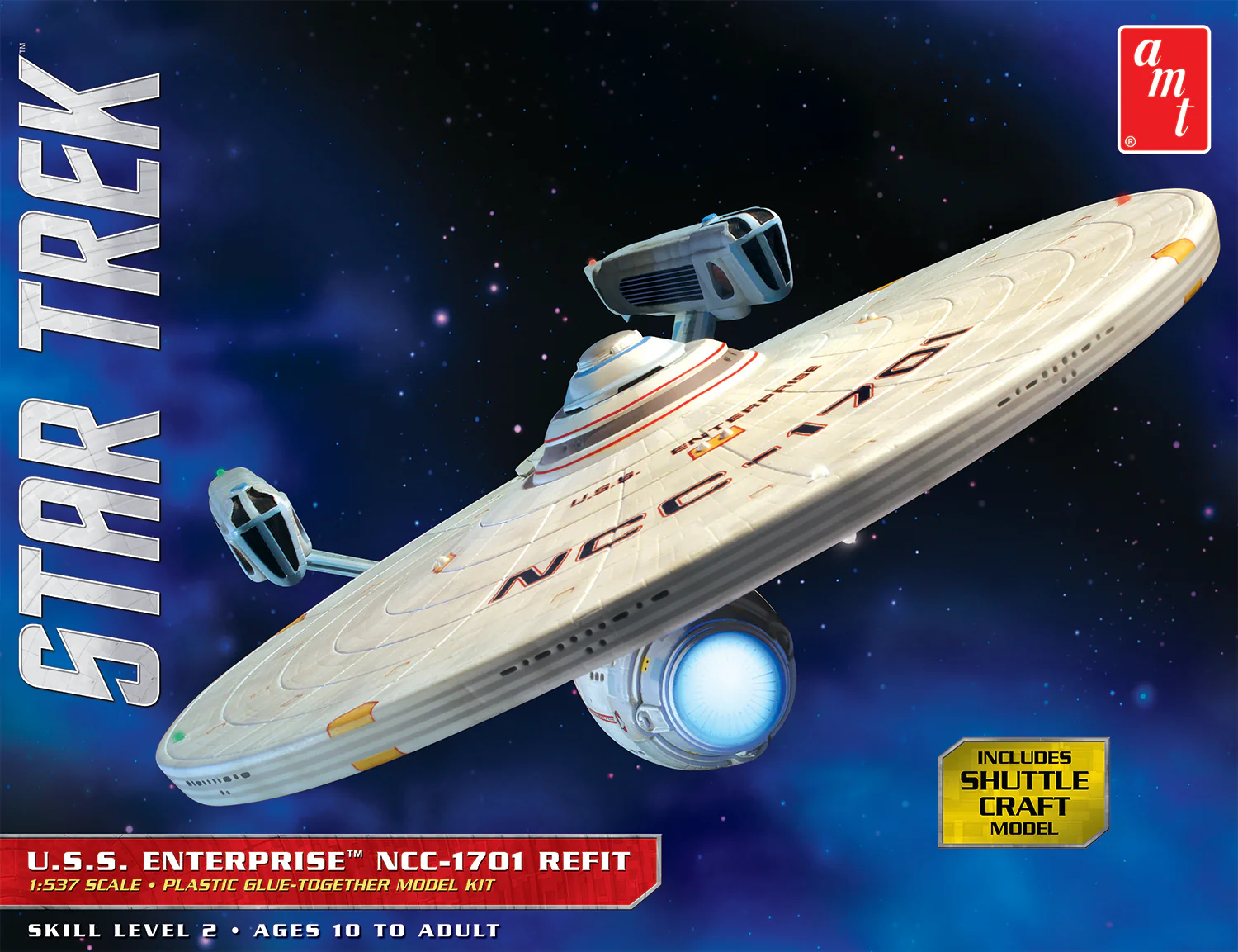 AMT Star Trek USS Enterprise NCC-1701 Refit 1:537 Scale Model Kit - Image 5