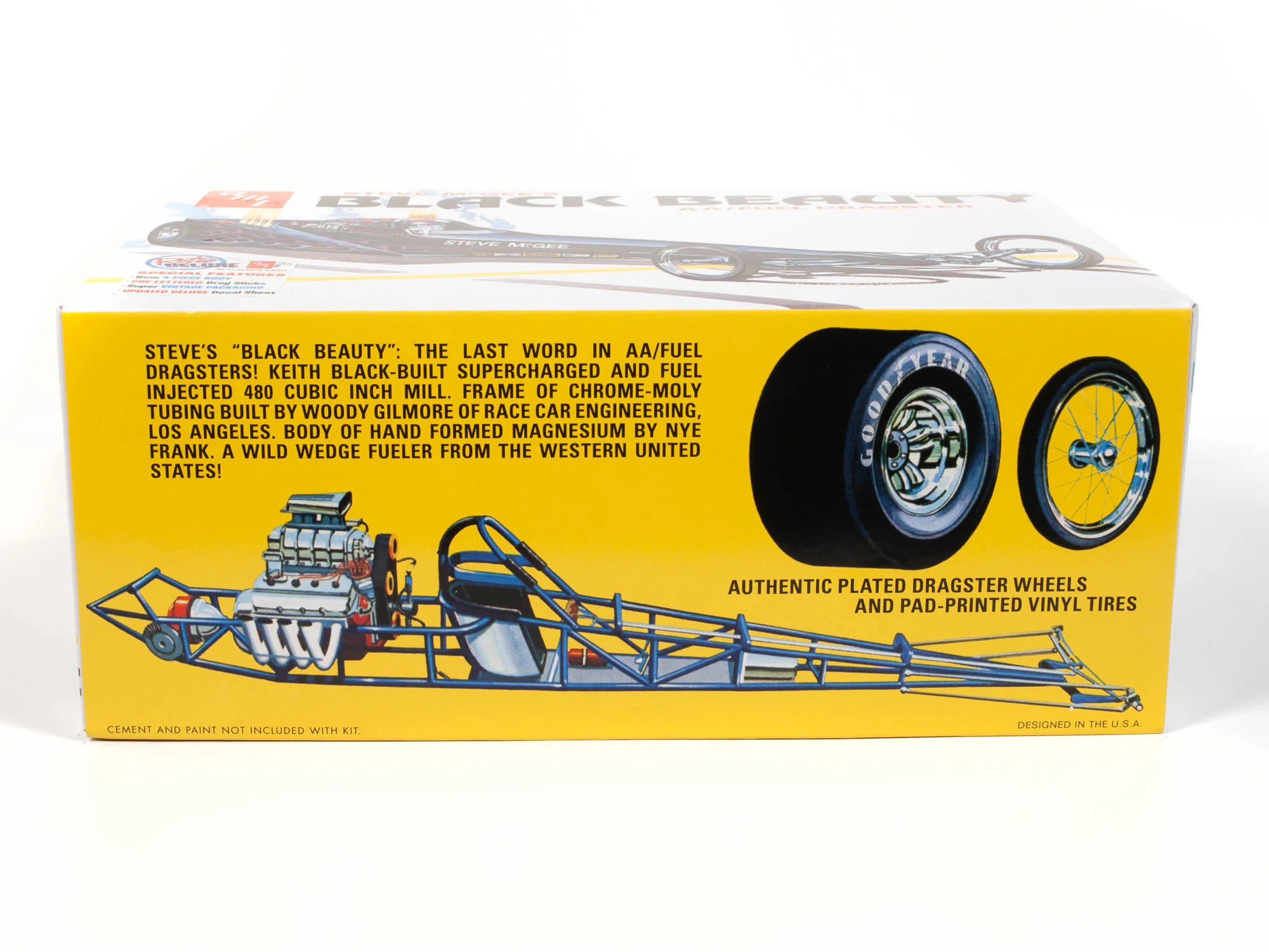 AMT Steve McGee Black Beauty Wedge Dragster 1:25 Scale Model Kit - Image 3