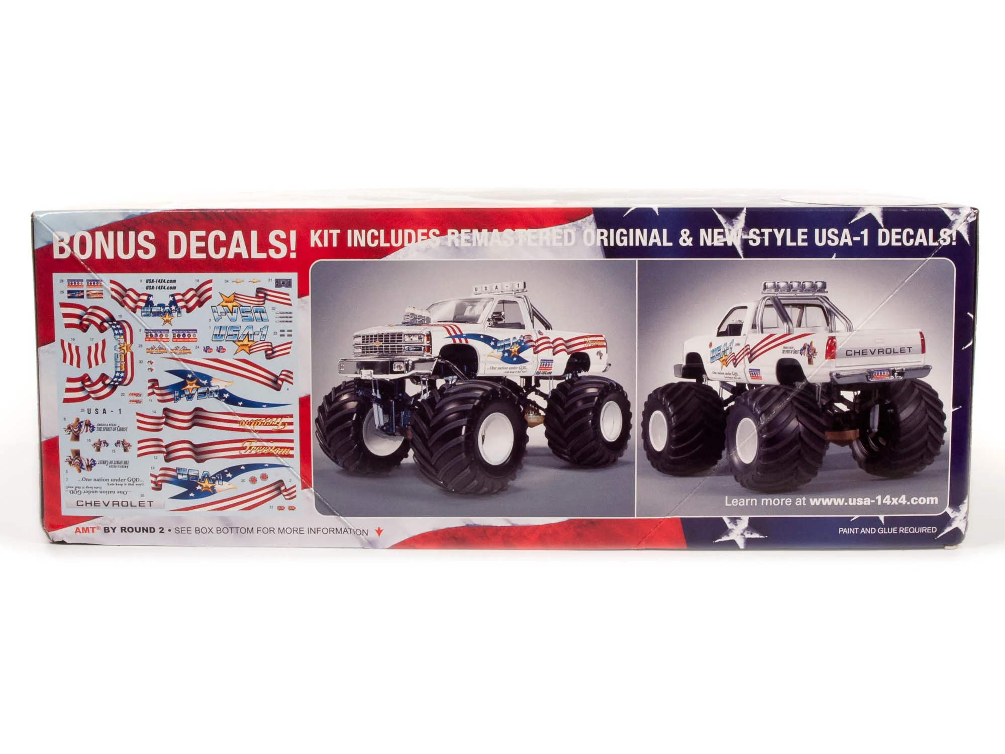 AMT USA-1 Chevy Silverado Monster Truck 1:25 Scale Model Kit - Image 2