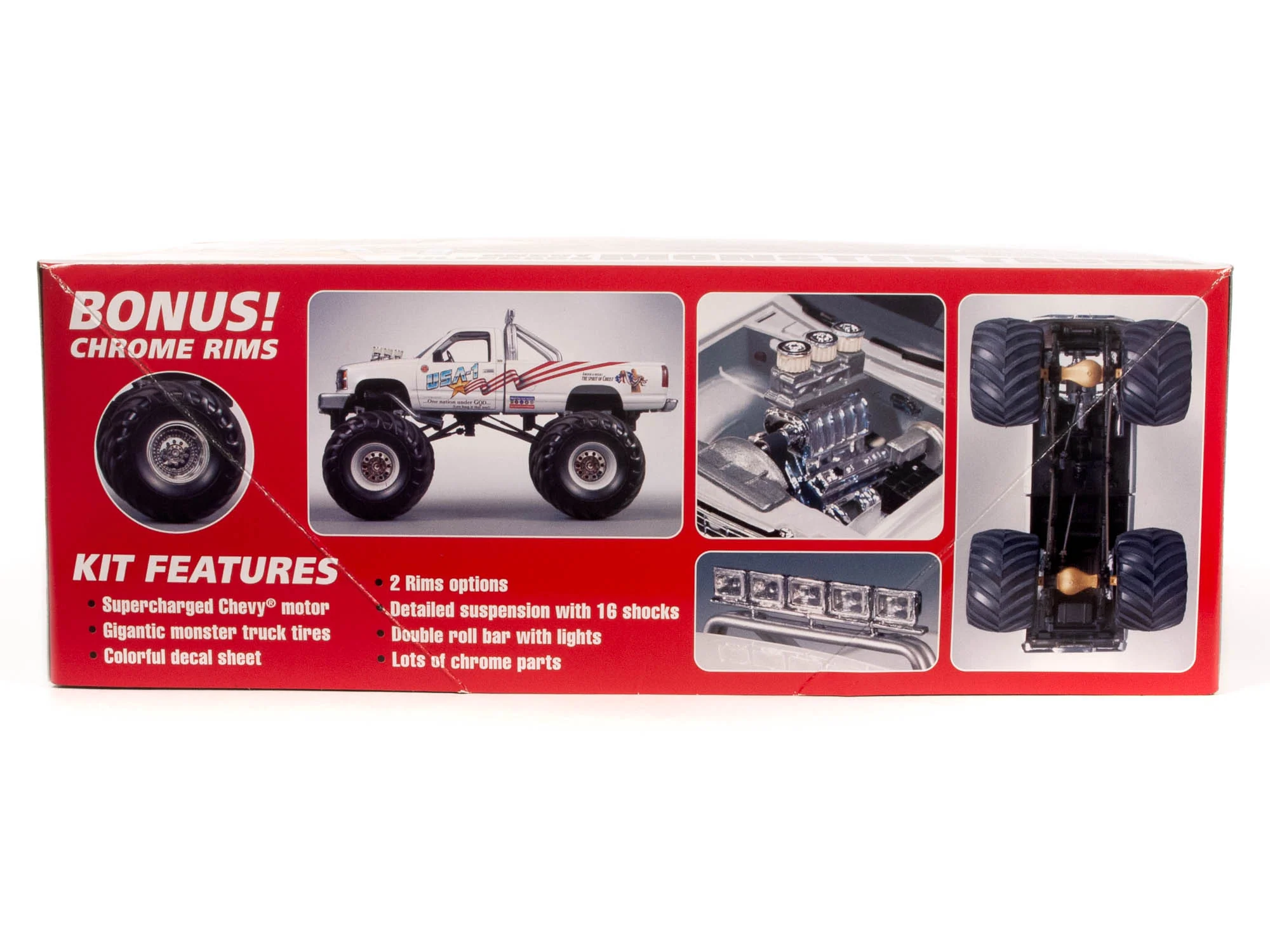 AMT USA-1 Chevy Silverado Monster Truck 1:25 Scale Model Kit - Image 3