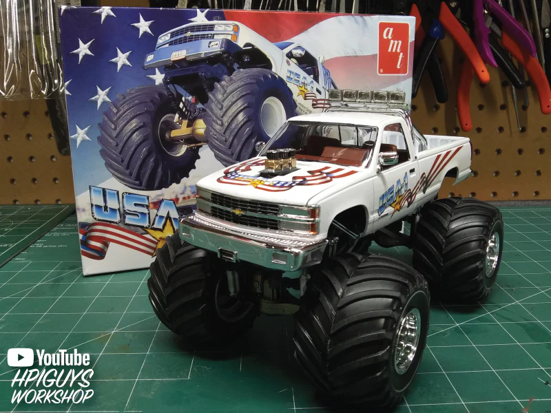 AMT USA-1 Chevy Silverado Monster Truck 1:25 Scale Model Kit - Image 6
