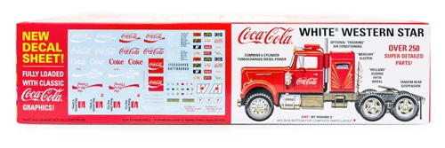AMT White Western Star Semi Tractor (Coca Cola) 1:25 Scale Model Kit - Image 3