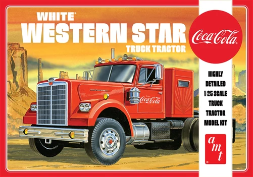AMT White Western Star Semi Tractor (Coca Cola) 1:25 Scale Model Kit - Image 6