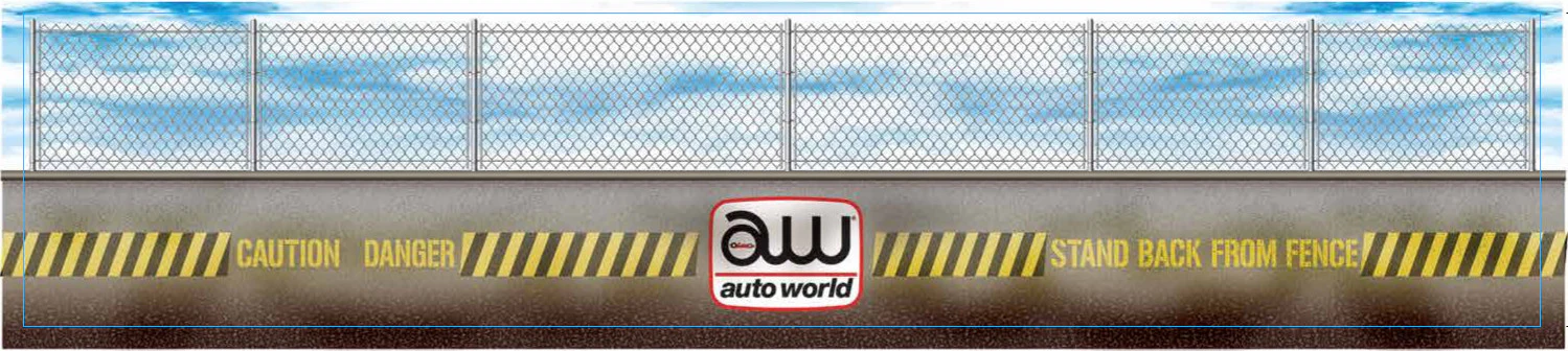 Auto World 14.5" Billboard Race Track Barrier Walls 6 pk HO Scale - Image 2