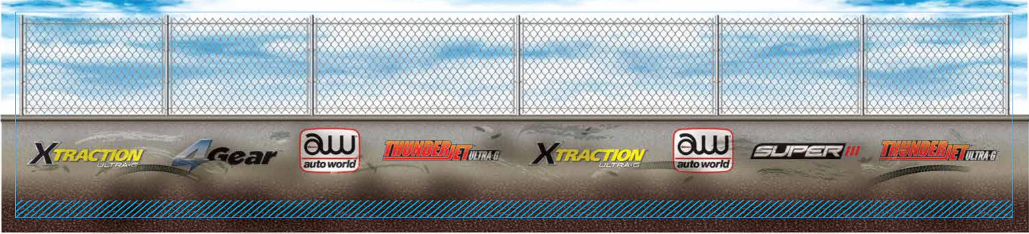 Auto World 14.5" Billboard Race Track Barrier Walls 6 pk HO Scale - Image 3