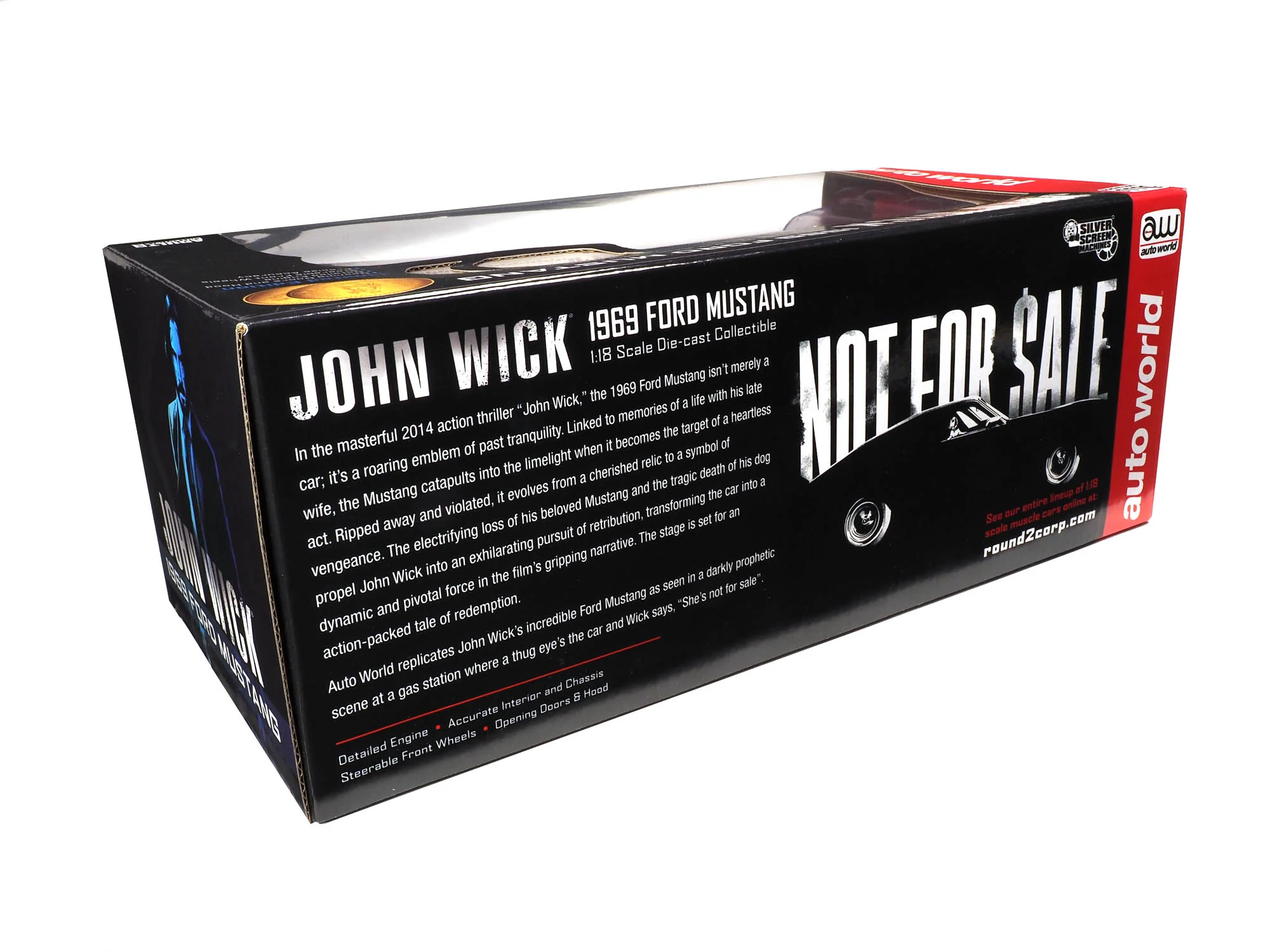 Auto World 1969 Ford Mustang John Wick 1:18 Scale Diecast - Image 12