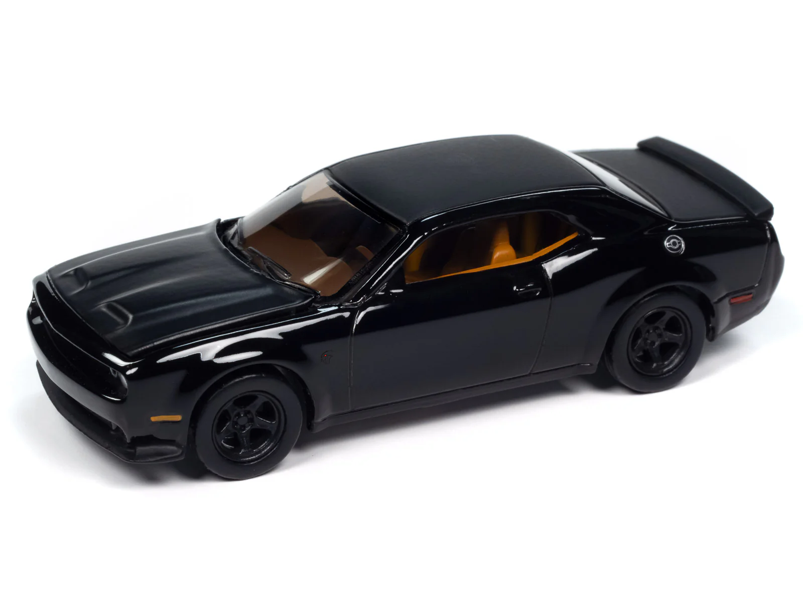 Auto World 2021 Dodge Challenger SRT Super Stock (Pitch Black w/ Flat Black Top/Hood) 1:64 Diecast - Image 2