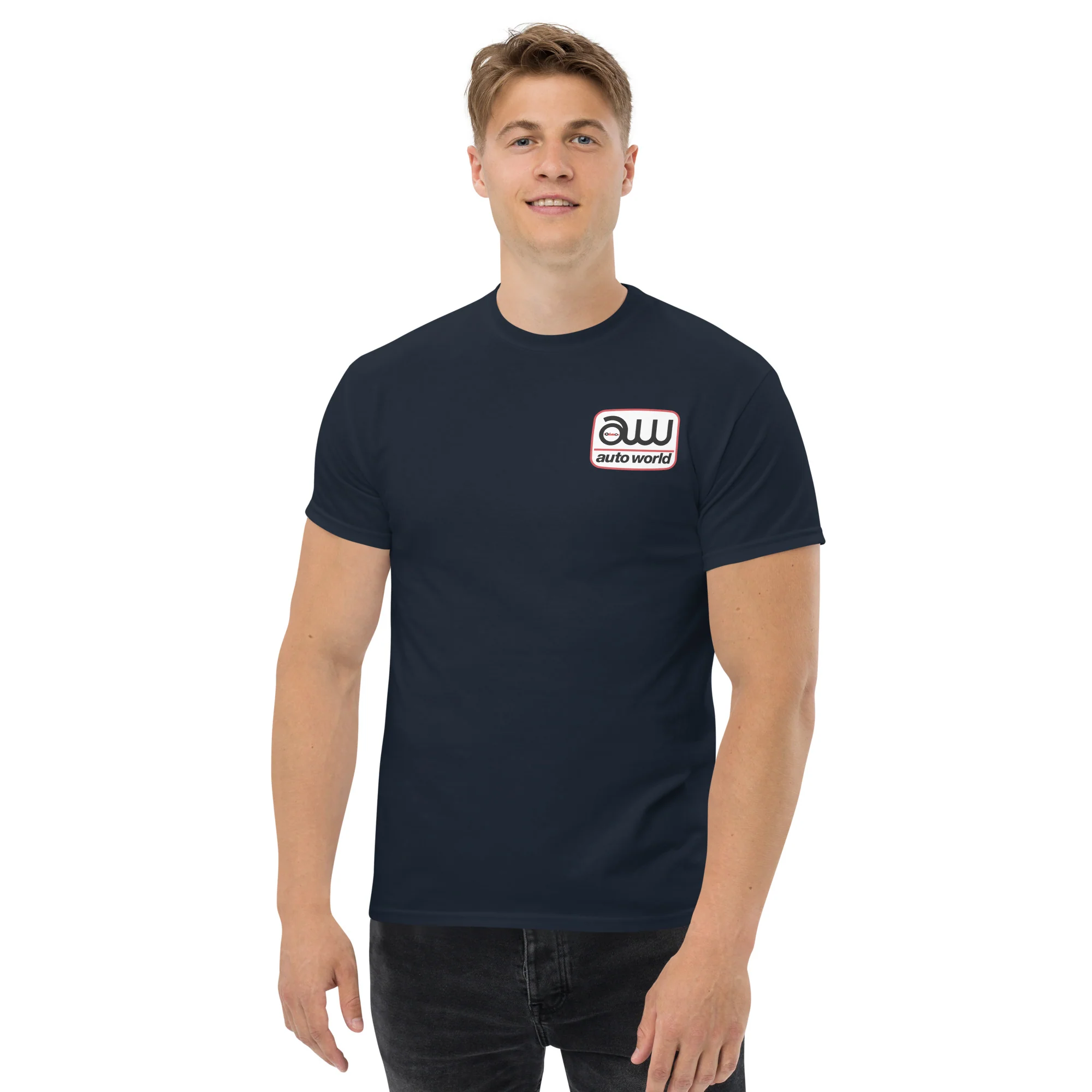 AUTO WORLD LOGO PRINTED T-SHIRT (FRONT AND BACK) - Image 5