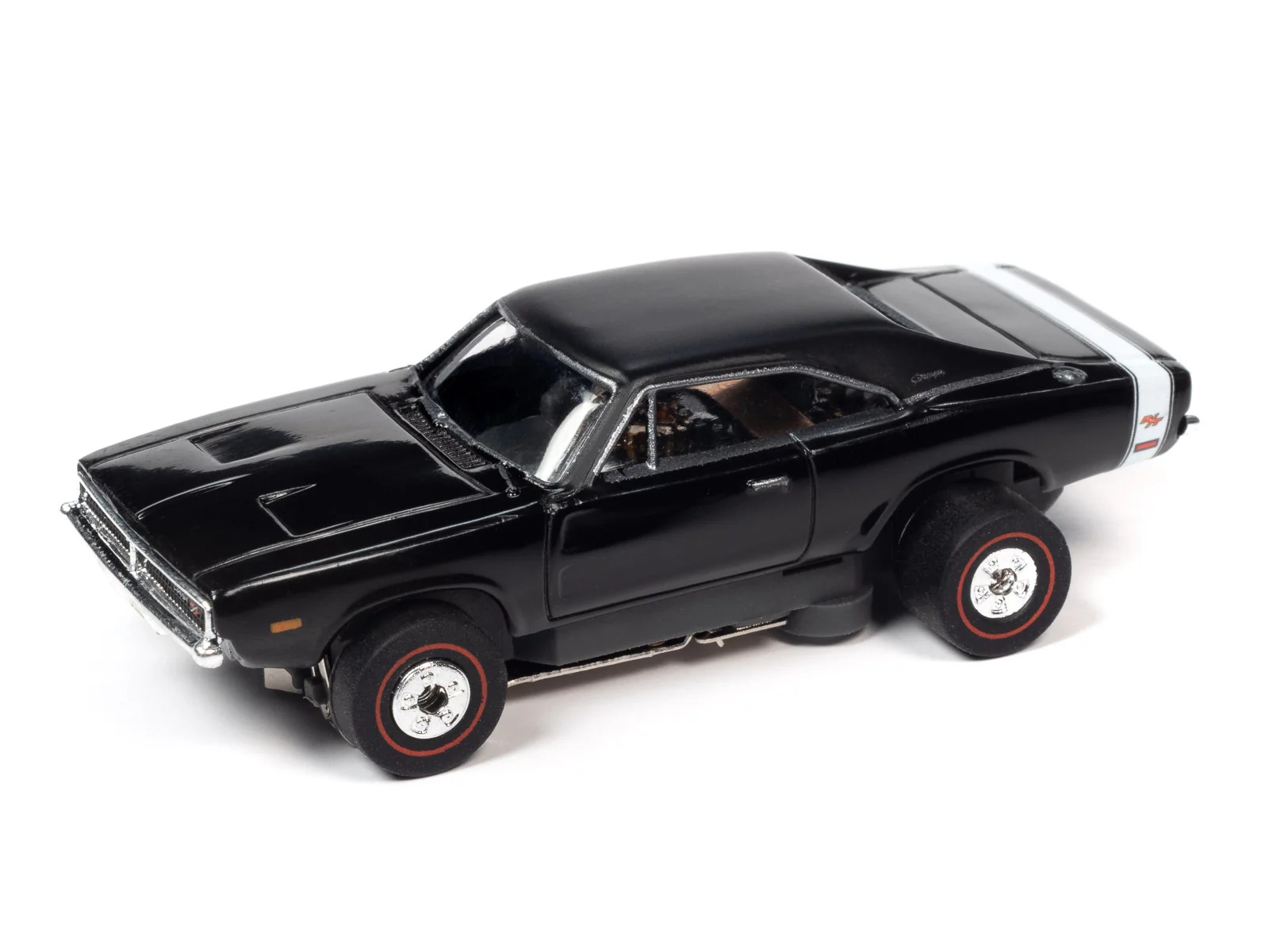 Auto World Thunderjet 1969 Dodge Charger R/T (Black) HO Scale Slot Car - Image 2