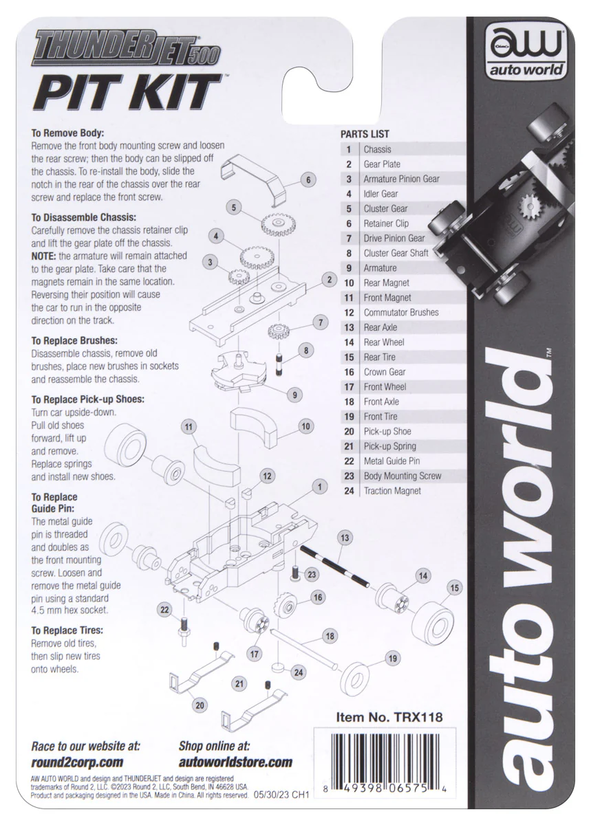 Auto World ThunderJet Pit Kit with Metal Guide Pin HO Scale - Image 2