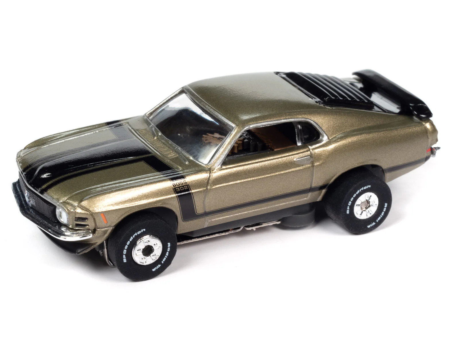Auto World Thunderjet Tasca Ford 1970 Mustang Boss 302 (Green) HO Slot Car - Image 2