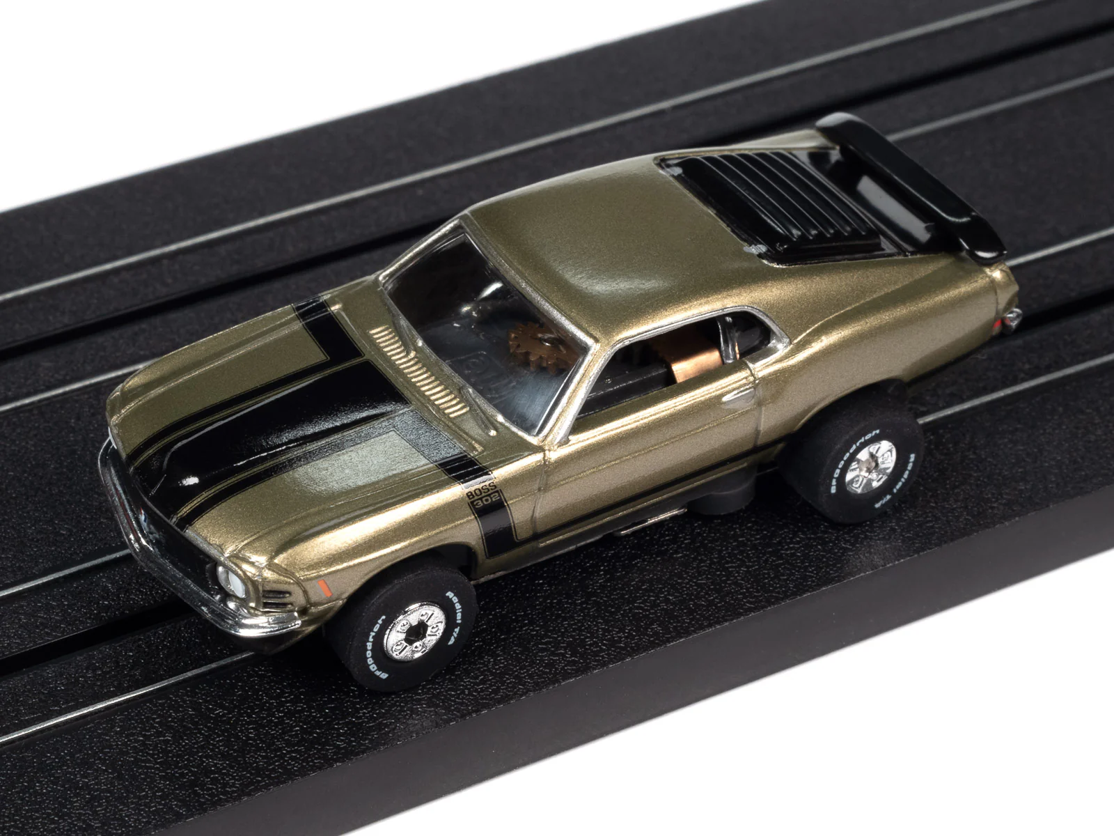 Auto World Thunderjet Tasca Ford 1970 Mustang Boss 302 (Green) HO Slot Car - Image 4