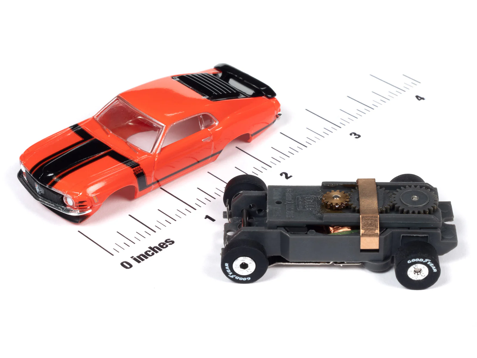 Auto World Thunderjet Tasca Ford 1970 Mustang Boss 302 (Red) HO Slot Car - Image 3