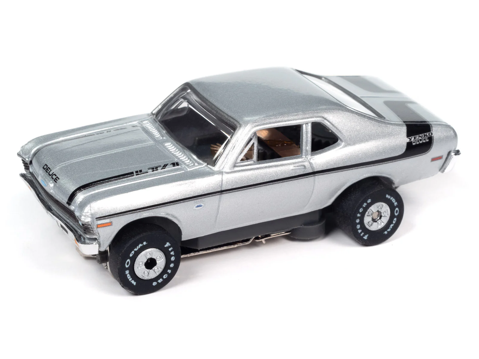 Auto World Thunderjet Yenko 1970 Chevrolet Nova (Silver) HO Slot Car - Image 2