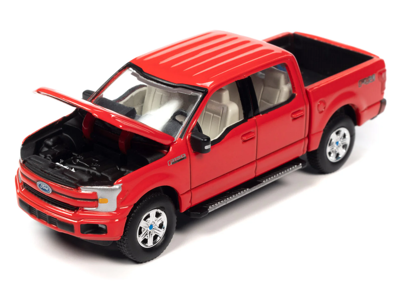 Auto World Worlds Best Dad 2018 Ford F150 Lariat Pickup Truck w/Base & Trading Card (Red) 1:64 Scale Diecast - Image 5