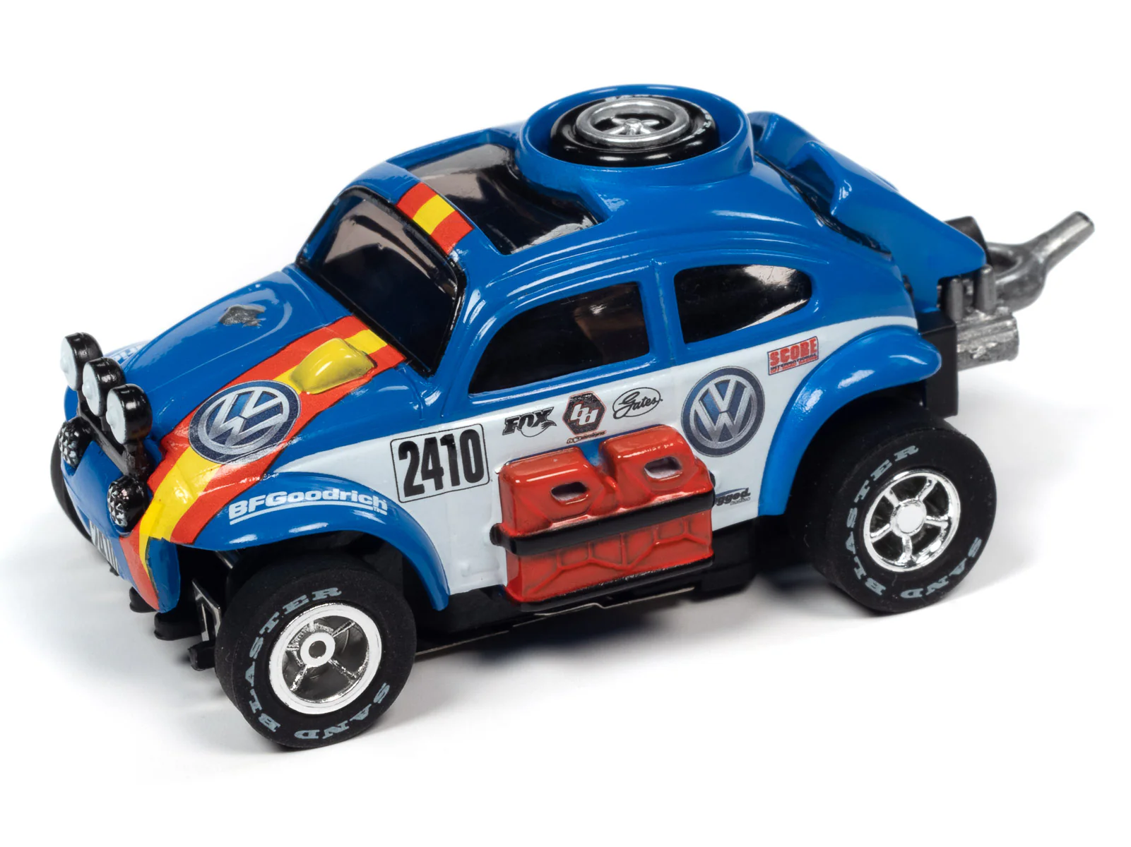 Auto World Xtraction 1965 Volkswagen Baja Bug (blue) HO Scale Slot Car - Image 2