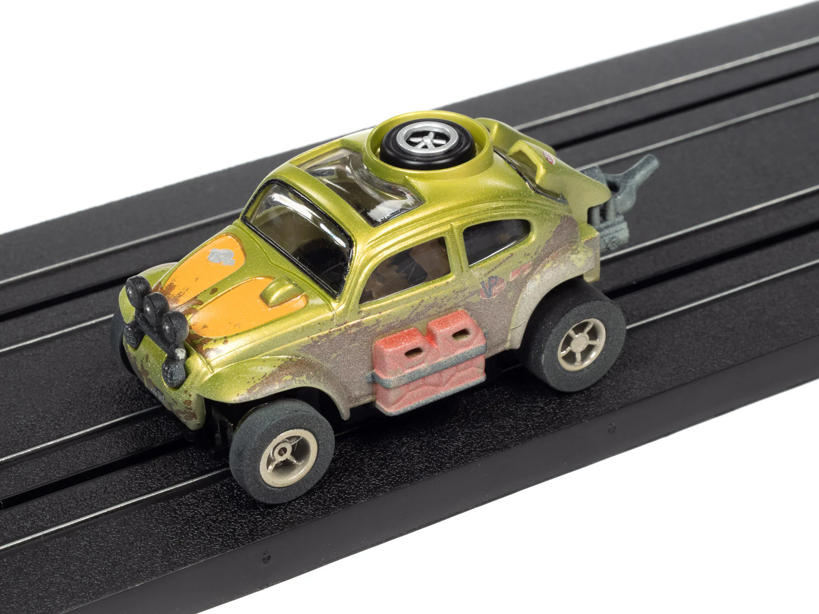 Auto World Xtraction 1965 Volkswagen Baja Bug Green HO Scale Slot Car - Image 4