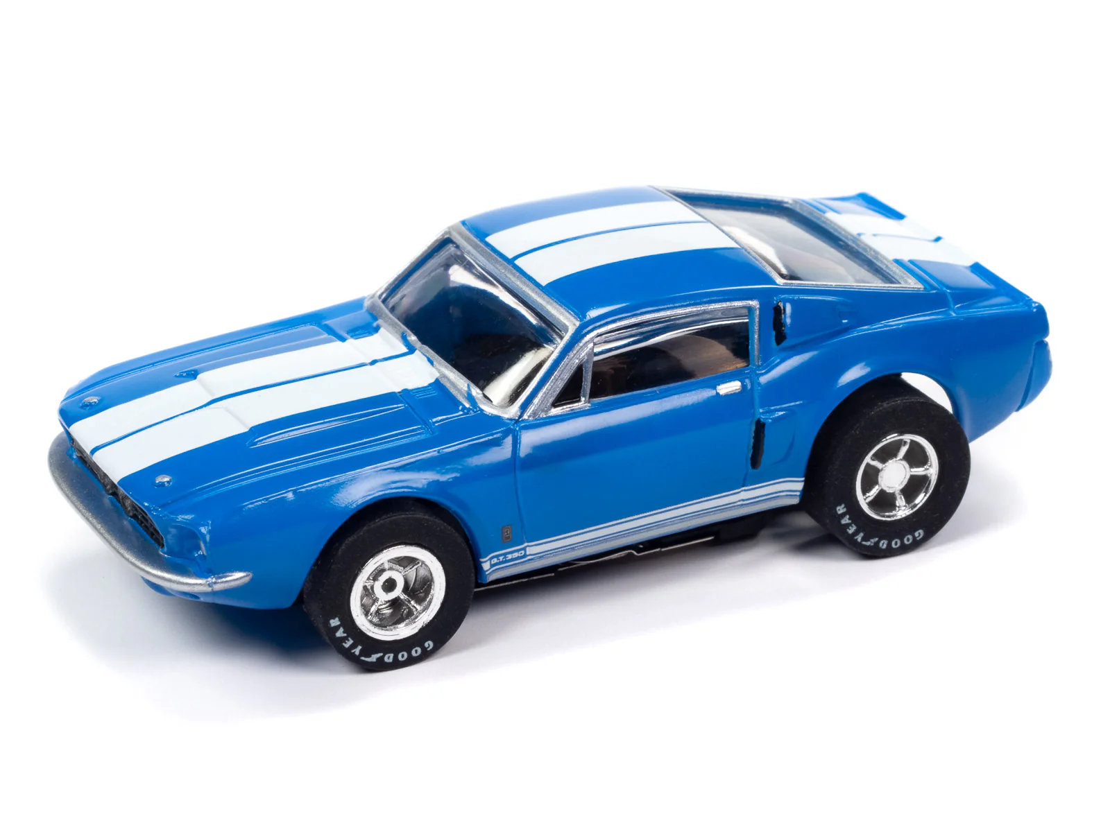 Auto World Xtraction 1967 Shelby GT500 Mustang (Blue) HO Scale Slot Car - Image 2