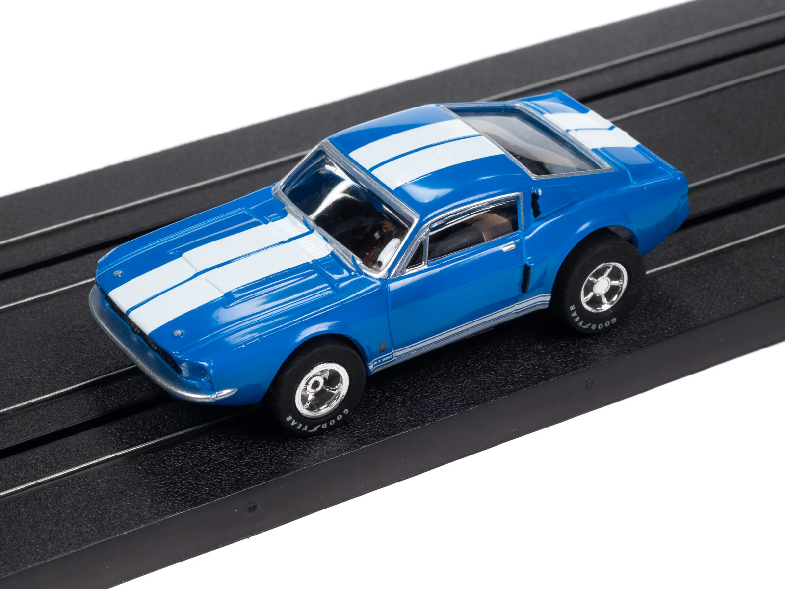 Auto World Xtraction 1967 Shelby GT500 Mustang (Blue) HO Scale Slot Car - Image 4