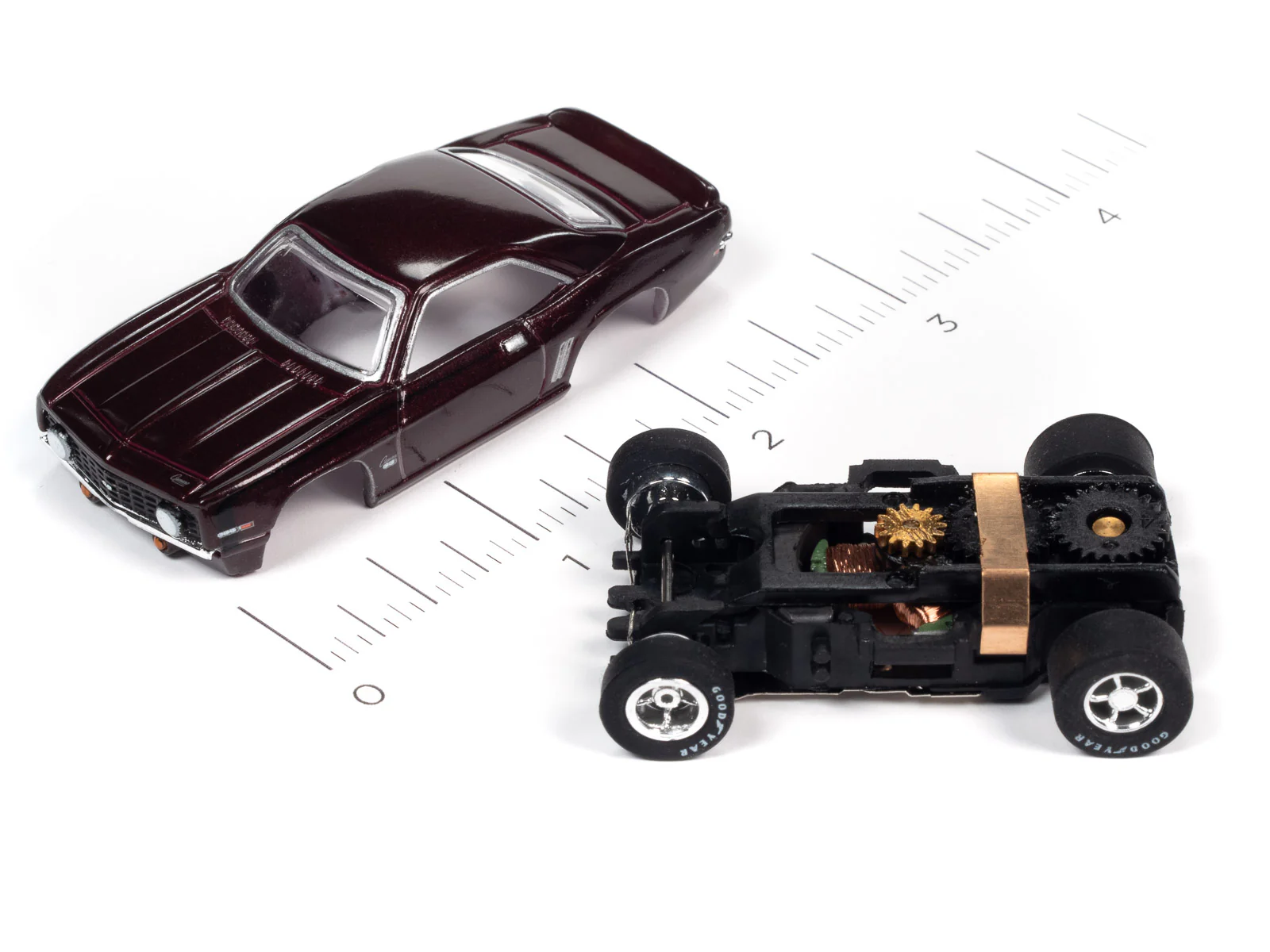 Auto World Xtraction 1969 Chevrolet Camaro (Garnet Red) HO Scale Slot Car - Image 3
