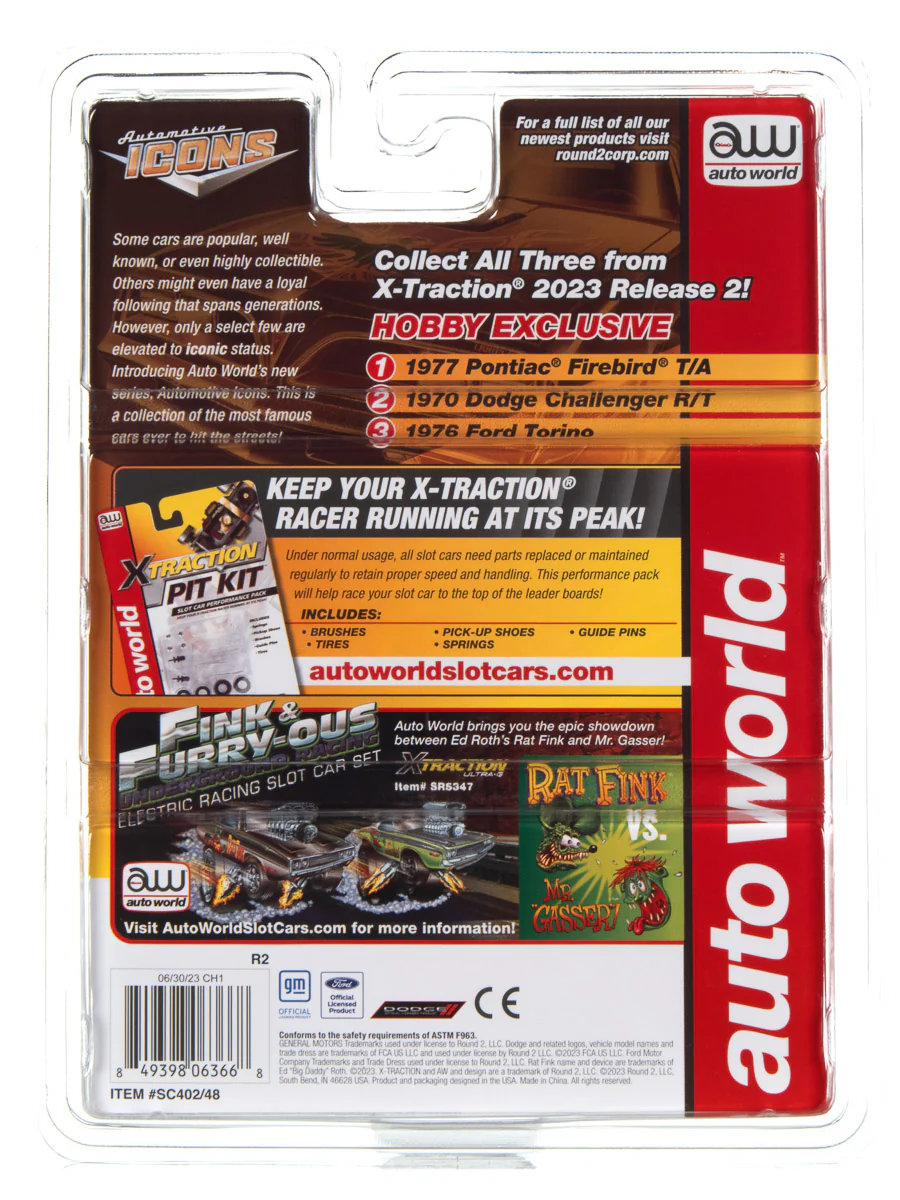 Auto World Xtraction 1970 Dodge Challenger HO Scale Slot Car - Image 5