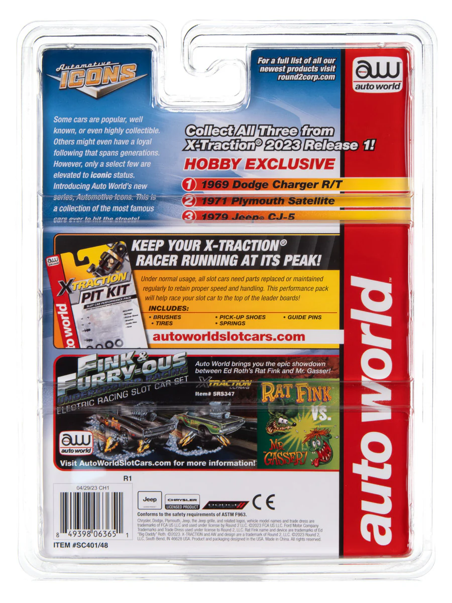 Auto World Xtraction 1971 Plymouth Satellite HO Scale Slot Car - Image 5