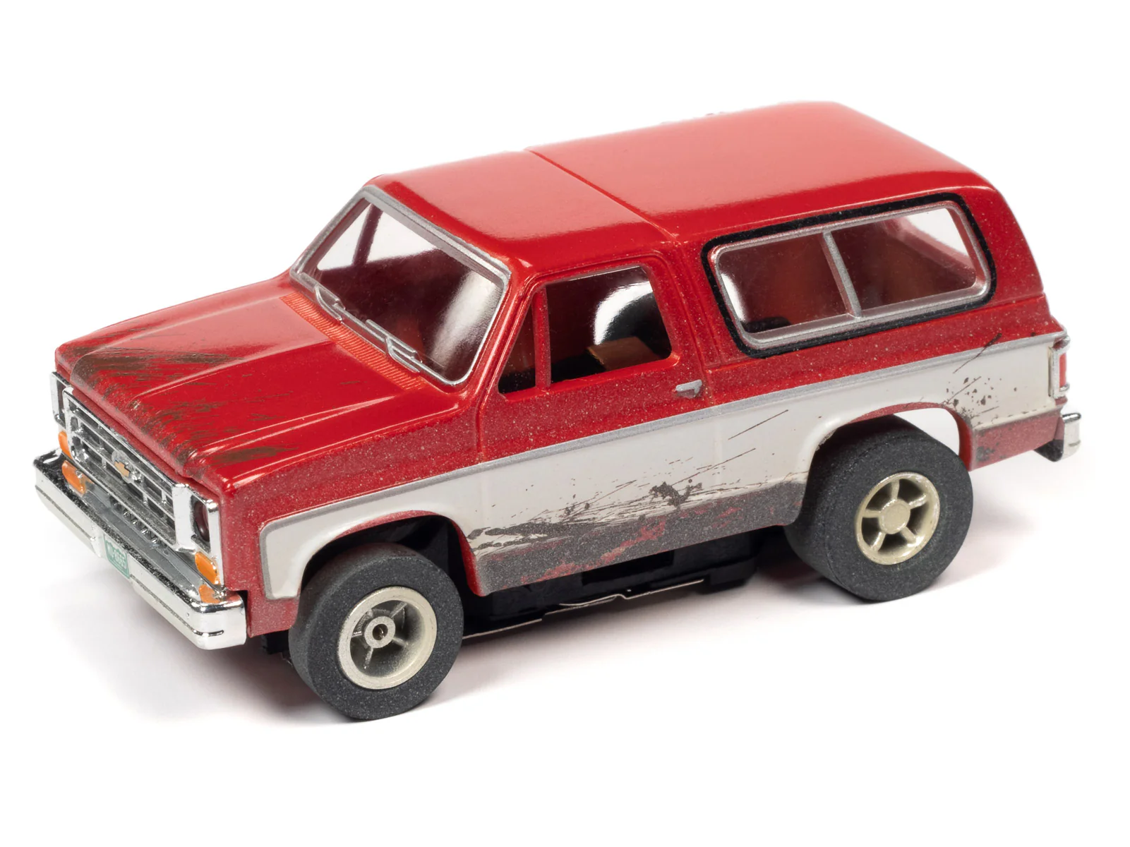 Auto World Xtraction 1977 Chevrolet Blazer (Red/White) HO Scale Slot Car - Image 2